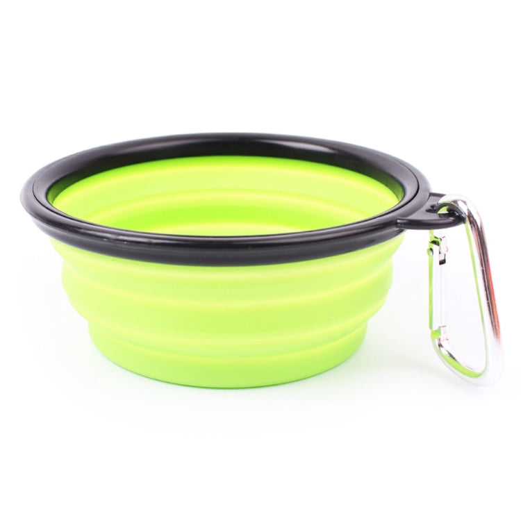Portable Pet Folding Feeding Bowl Silicone Water Dish Feeder Puppy Travel Bowl, Random Color Delivery, Bowl Diameter: 13cm