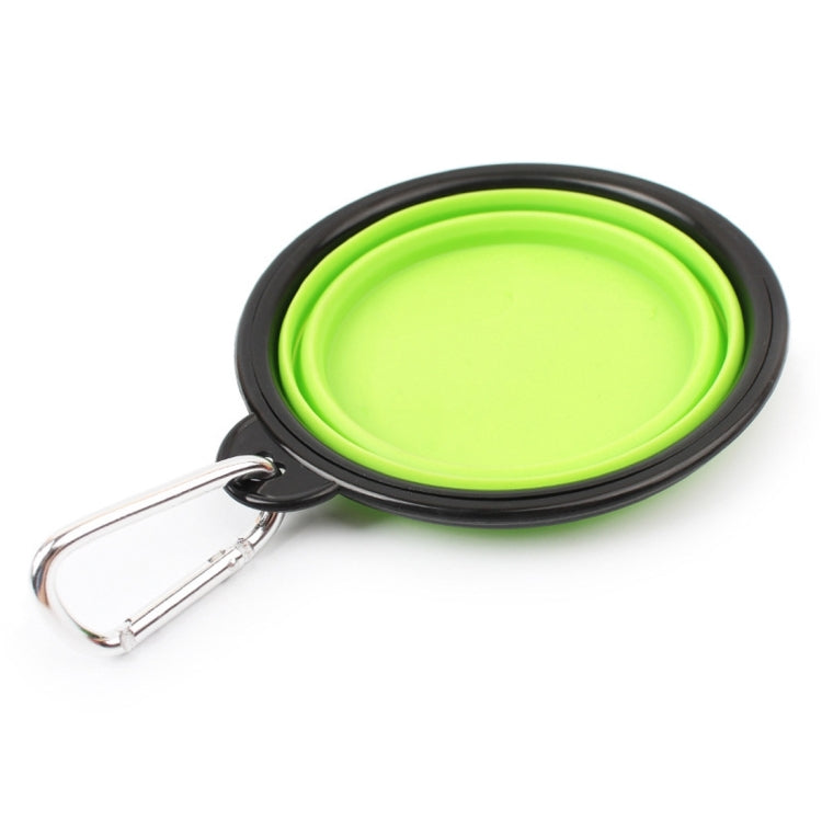 Portable Pet Folding Feeding Bowl Silicone Water Dish Feeder Puppy Travel Bowl, Random Color Delivery, Bowl Diameter: 13cm