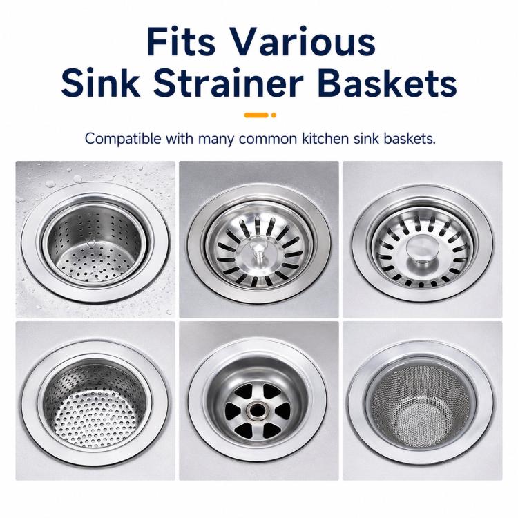 100pcs /Pack Sink Strainer Mesh Bags Disposable Kitchen Sink Filter Bags Elastic Fine Mesh Food Catcher for Sink Drain, Filter Bag