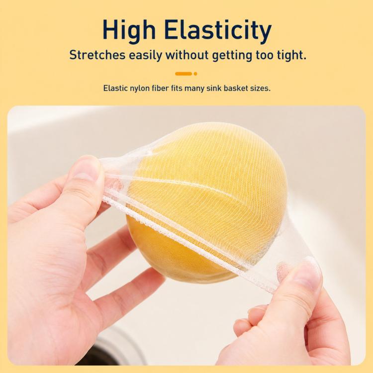 100pcs /Pack Sink Strainer Mesh Bags Disposable Kitchen Sink Filter Bags Elastic Fine Mesh Food Catcher for Sink Drain, Filter Bag