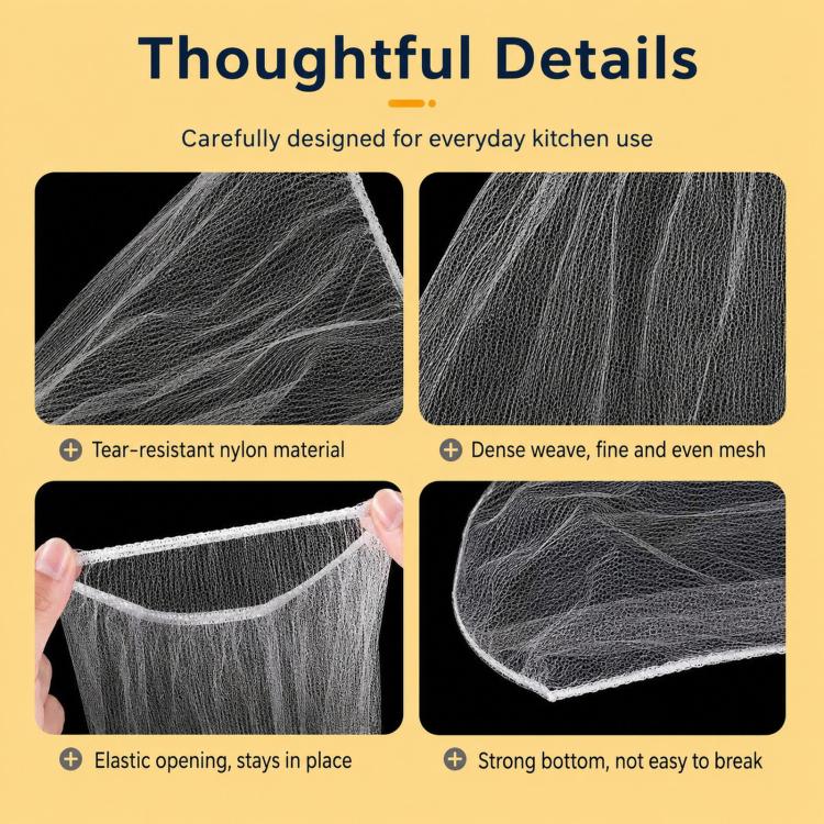 100pcs /Pack Sink Strainer Mesh Bags Disposable Kitchen Sink Filter Bags Elastic Fine Mesh Food Catcher for Sink Drain, Filter Bag