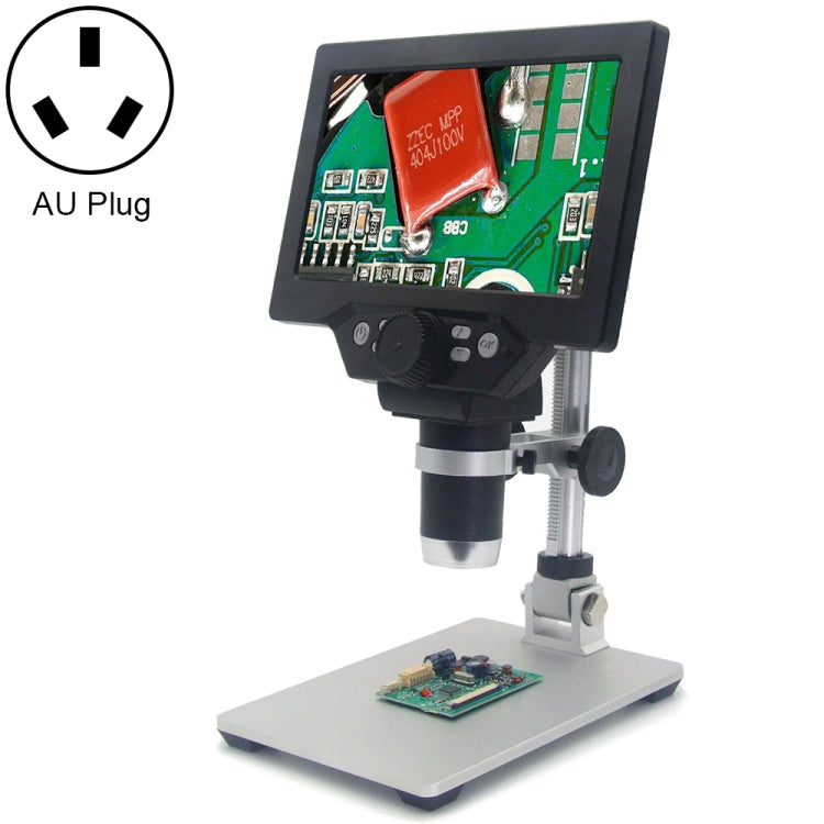 G1200 7 inch LCD Screen 1200X Portable Electronic Digital Desktop Stand Microscope, AU Plug, Lithium Battery EU Plug, Lithium Battery UK Plug, Lithium Battery US Plug, Lithium Battery AU Plug
