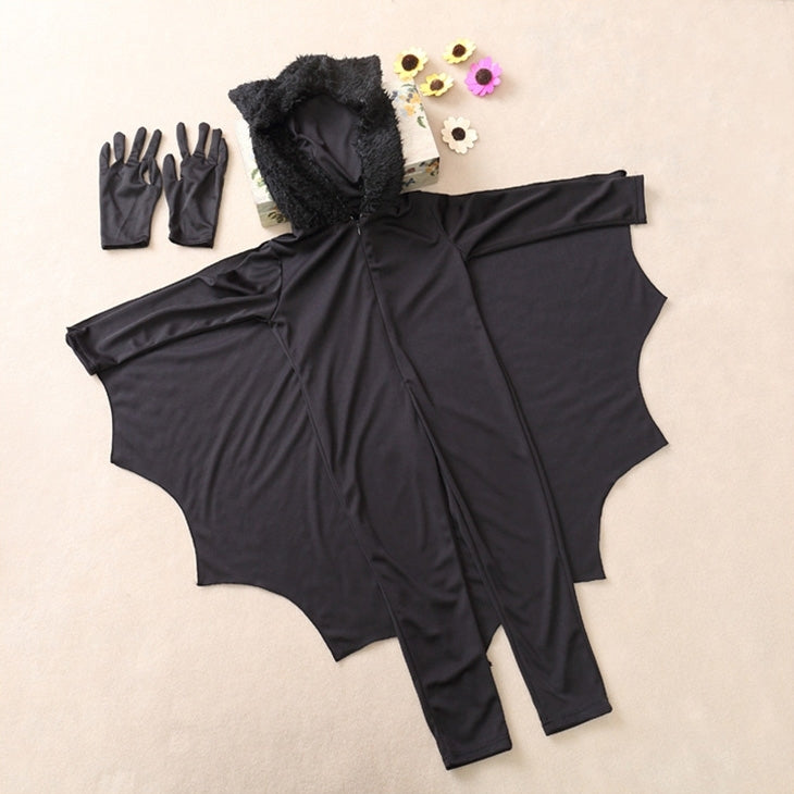 Halloween Costume Children Jumpsuit Bat Style Cosplay Costumes Stage Suit Size:S, Suggested Height:105-115cm, Size: S Children