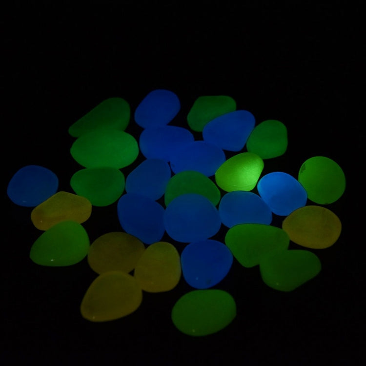 100 PCS Glow in The Dark Garden Pebbles for Walkways & Decoration and Plants Luminous Stones