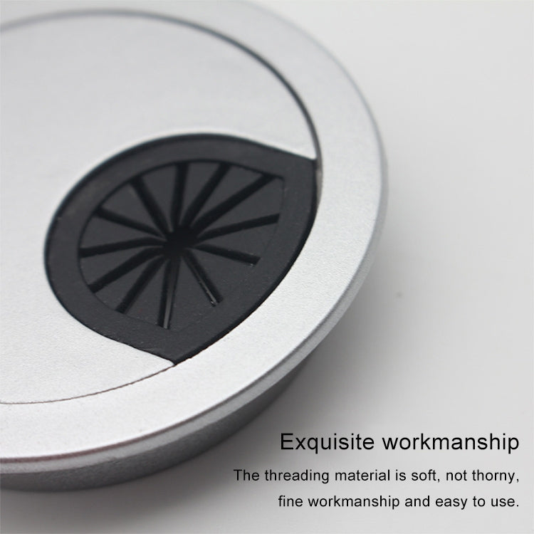10 PCS Desk Computer Desktop Plastic Round Threading Box Hole Cover, Hole Diameter: 53mm, 53mm