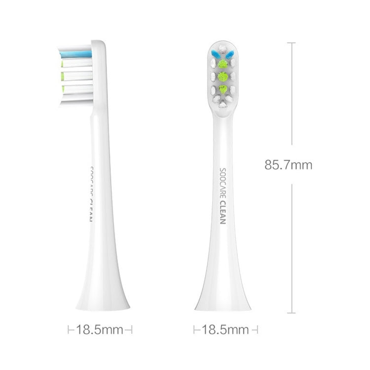 2 PCS Original Xiaomi Youpin General Cleaning Replacement Brush Heads for Xiaomi Soocare Sonic Electric Toothbrush (HC7711W), General Cleaning Black