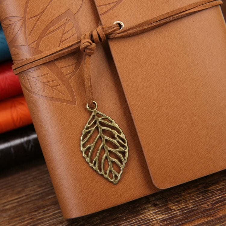 Creative Retro Autumn Leaves Pattern Loose-leaf Travel Diary Notebook, Size: L, L