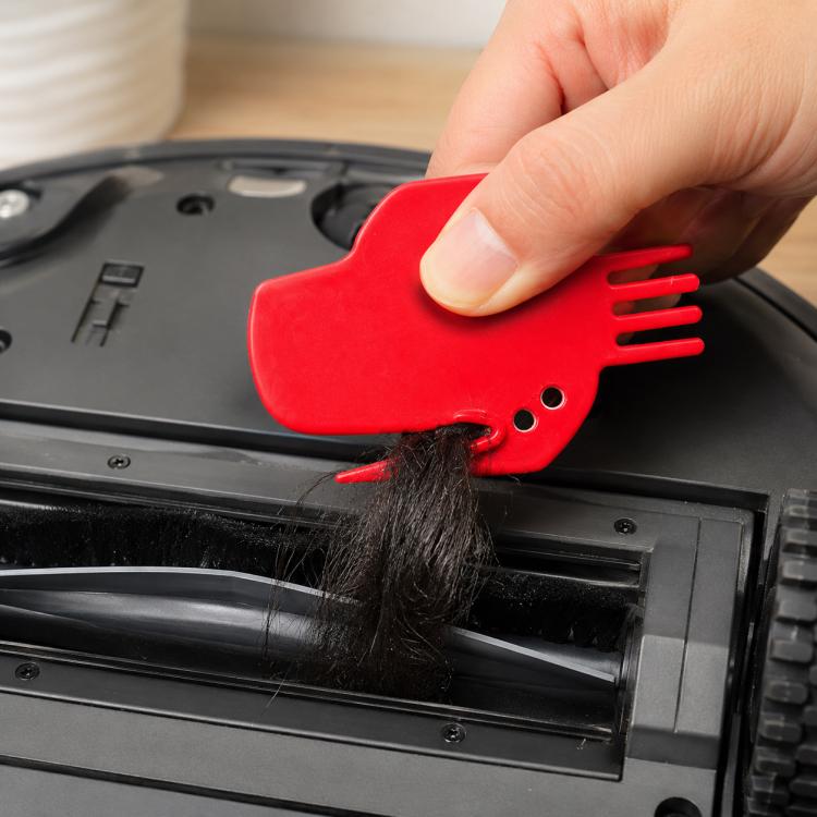 2 PCS Universal Sweeping Robot Accessories Flat Brush Cleaner for iRobot Roomba, Brush Cleaner Red