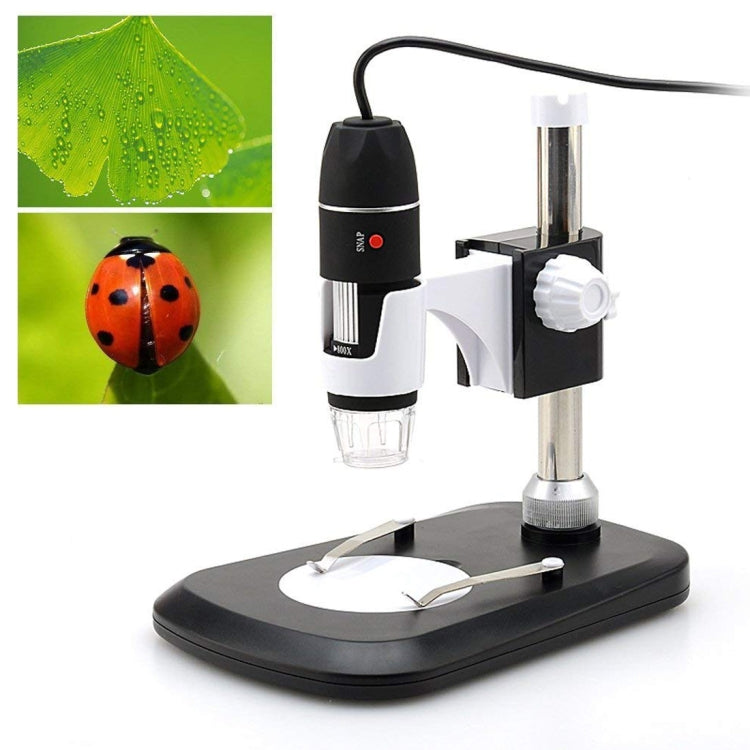 DMS-MDS800 40X-1600X Magnifier 2.0MP Image Sensor USB Digital Microscope with 8 LEDs & Professional Stand, 40X-1600X