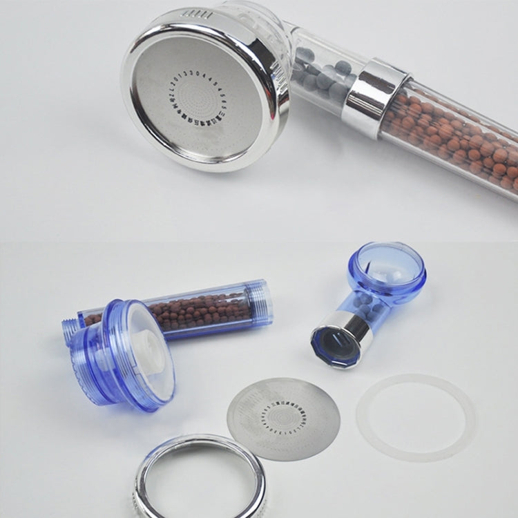 3 Settings Adjustable PC Negative Ions Shower Head, Size: Large, Interface:  2cm, 3 Settings Size: Large,(Blue), 3 Settings Size: Large(Transparent)