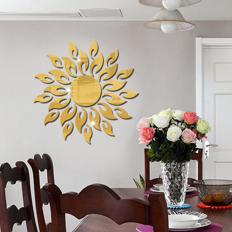 Sunflower Mirror Wall Sticker Bedroom Living Room Decoration Wall Stickers, Sunflower Black, Sunflower Glod, Sunflower  Silver