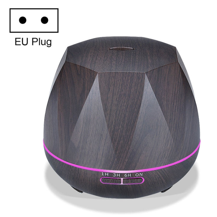 Peach Shape Wood Grain Remote Control Ultrasonic Humidifier Aromatherapy Machine Automatic Alcohol Sprayer with LED Lights, Capacity: 400mL, EU Plug (Dark Wood Color), Diamond Dark Wood Color, Diamond Light Wood Color, Peach Shape Dark Wood Color