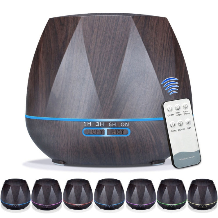 Peach Shape Wood Grain Remote Control Ultrasonic Humidifier Aromatherapy Machine Automatic Alcohol Sprayer with LED Lights, Capacity: 400mL, UK Plug (Dark Wood Color), Peach Shape Dark Wood Color, Peach Shape Light Wood Color, Diamond Dark Wood Color  ...
