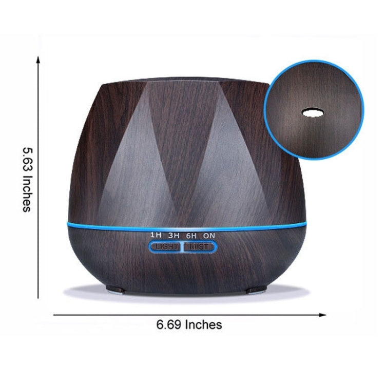 Peach Shape Wood Grain Remote Control Ultrasonic Humidifier Aromatherapy Machine Automatic Alcohol Sprayer with LED Lights, Capacity: 400mL, UK Plug (Dark Wood Color), Peach Shape Dark Wood Color, Peach Shape Light Wood Color, Diamond Dark Wood Color  ...