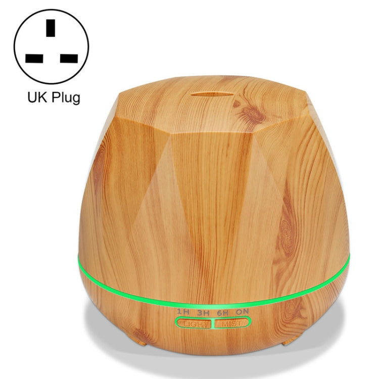 Peach Shape Wood Grain Remote Control Ultrasonic Humidifier Aromatherapy Machine Automatic Alcohol Sprayer with LED Lights, Capacity: 400mL, UK Plug (Dark Wood Color), Peach Shape Dark Wood Color, Peach Shape Light Wood Color, Diamond Dark Wood Color  ...
