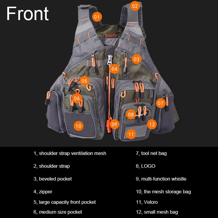 MANNER Outdoor Multifunctional Fishing Life Vest Swimming Life Jacket, MANNER Life Jacket