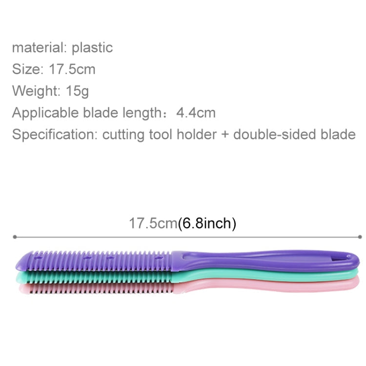 3pcs Hair Tools Double-sided Knife Hair Comb Hair Bangs Trimmer Thinning Device Hair Clipper,  Random Color Delivery, 10 PCS Random Color Delivery