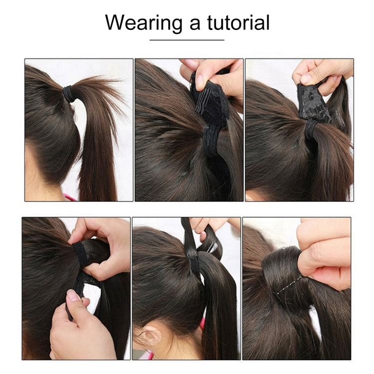 1BH613# Invisible Seamless Bandage-style  Wig Long Straight Hair Wig Ponytail, 1BH613#