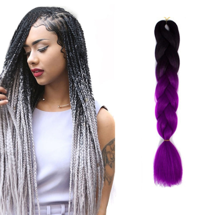 Fashion Color Gradient Individual Braid Wigs Chemical Fiber Big Braids, Length: 60cm(04 Black+Red), 04, 05, 07, 09, 10, 11, 12, 13, 14, 19, 20, 22, 23, 24, 32, 33, 39, 40, 41, 48, 52, 53, 55, 57