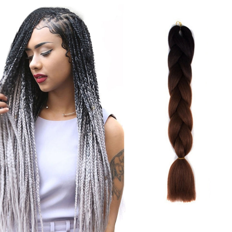Fashion Color Gradient Individual Braid Wigs Chemical Fiber Big Braids, Length: 60cm(04 Black+Red), 04, 05, 07, 09, 10, 11, 12, 13, 14, 19, 20, 22, 23, 24, 32, 33, 39, 40, 41, 48, 52, 53, 55, 57