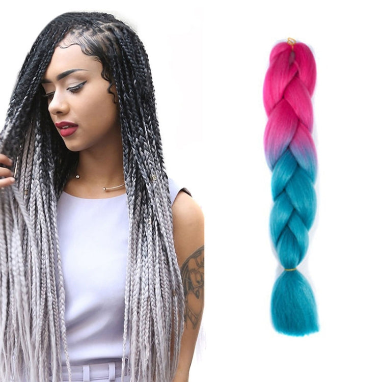 Fashion Color Gradient Individual Braid Wigs Chemical Fiber Big Braids, Length: 60cm(04 Black+Red), 04, 05, 07, 09, 10, 11, 12, 13, 14, 19, 20, 22, 23, 24, 32, 33, 39, 40, 41, 48, 52, 53, 55, 57