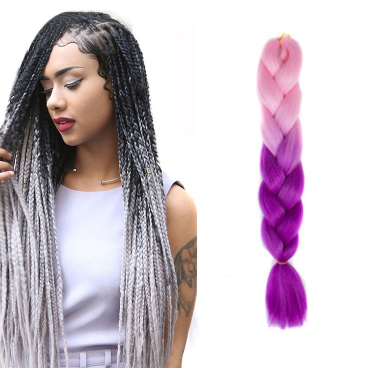 Fashion Color Gradient Individual Braid Wigs Chemical Fiber Big Braids, Length: 60cm(04 Black+Red), 04, 05, 07, 09, 10, 11, 12, 13, 14, 19, 20, 22, 23, 24, 32, 33, 39, 40, 41, 48, 52, 53, 55, 57