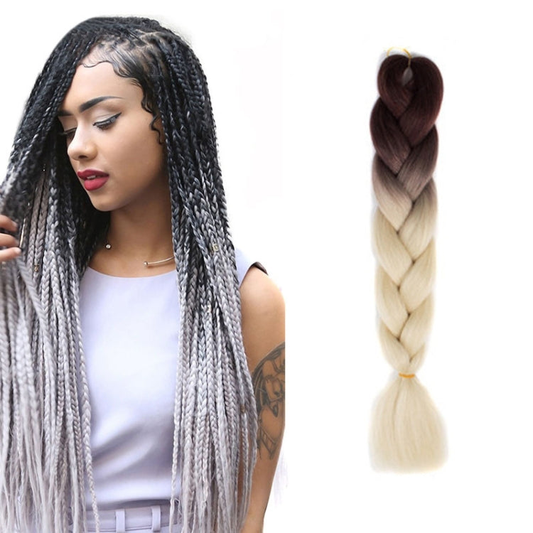 Fashion Color Gradient Individual Braid Wigs Chemical Fiber Big Braids, Length: 60cm(04 Black+Red), 04, 05, 07, 09, 10, 11, 12, 13, 14, 19, 20, 22, 23, 24, 32, 33, 39, 40, 41, 48, 52, 53, 55, 57