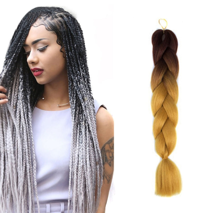 Fashion Color Gradient Individual Braid Wigs Chemical Fiber Big Braids, Length: 60cm(04 Black+Red), 04, 05, 07, 09, 10, 11, 12, 13, 14, 19, 20, 22, 23, 24, 32, 33, 39, 40, 41, 48, 52, 53, 55, 57