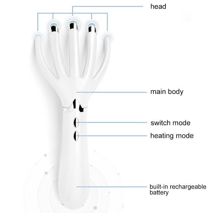 Mini Portable Multifunctional Head Massager Massage Comb, Battery Powered, Battery Powered (Black), Battery Powered (Gold), Battery Powered (White)