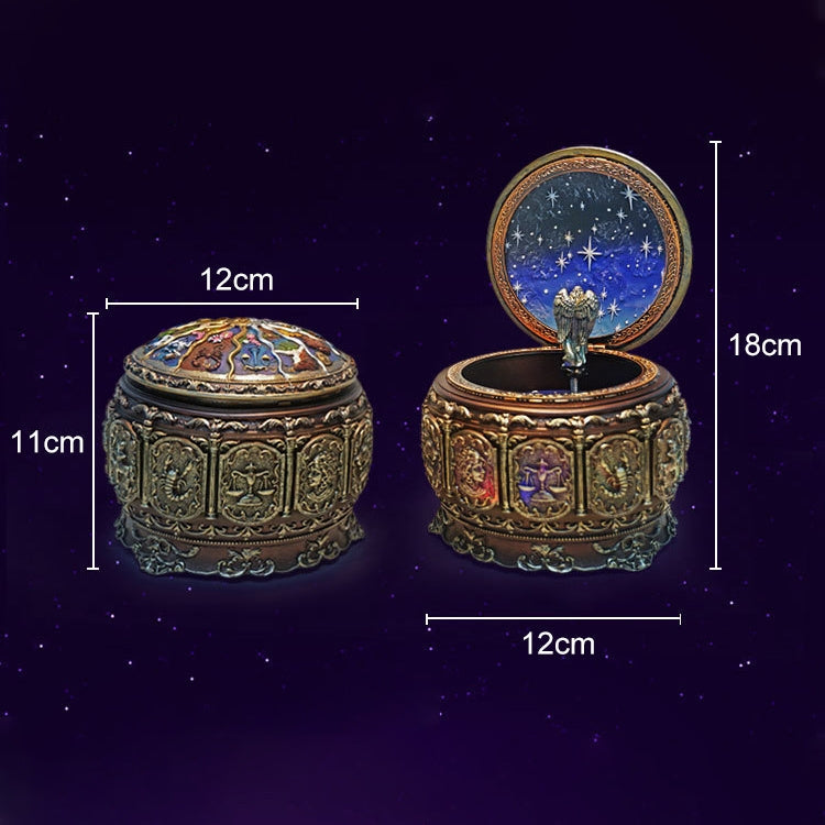 Constellation Luminous Resin Music Box Creative Birthday Gift (Taurus), HDR0230A, HDR0230B, HDR0230C, HDR0230D, HDR0230E, HDR0230F, HDR0230G, HDR0230H, HDR0230I, HDR0230J, HDR0230K, HDR0230L