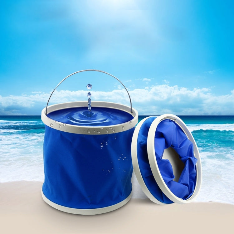 KANEED 11 Liter/2.9 Gallon Oxford Cloth Scalable Foldable Convenient Water Bucket for Camping/Car Washing/ Fishing/Hiking/Beach, Random Color Delivery, Scalable Foldable Convenient Water Bucket