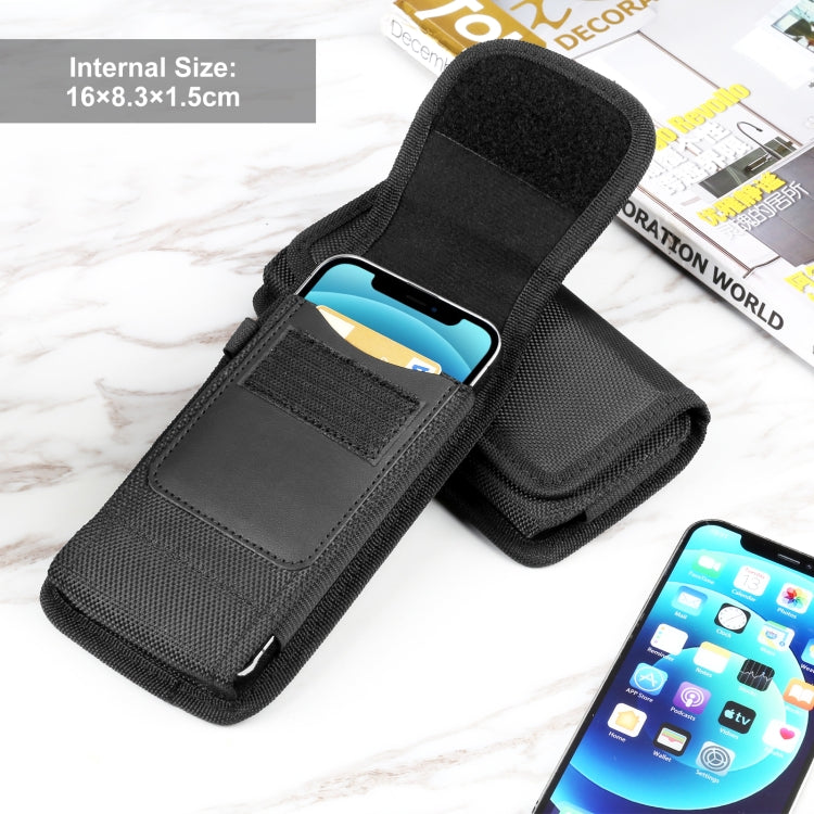 HAWEEL 6.1-6.8 inch Nylon Cloth Phone Belt Clip Carrying Pouch with Card Slot, Vertical 6.1-6.8 inch