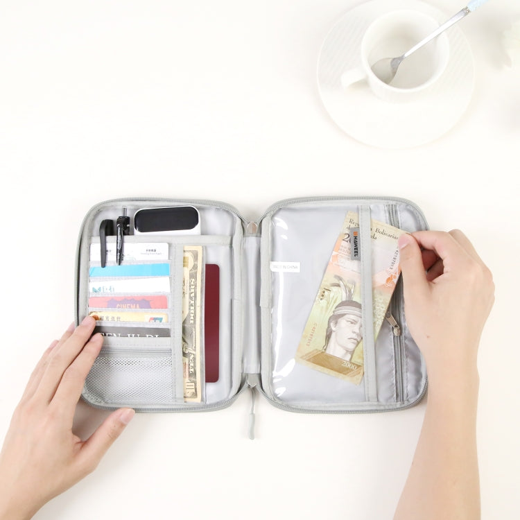 HAWEEL Passport Wallet Document Organizer Credit Cards Case Bag with Handle, Handle Bag