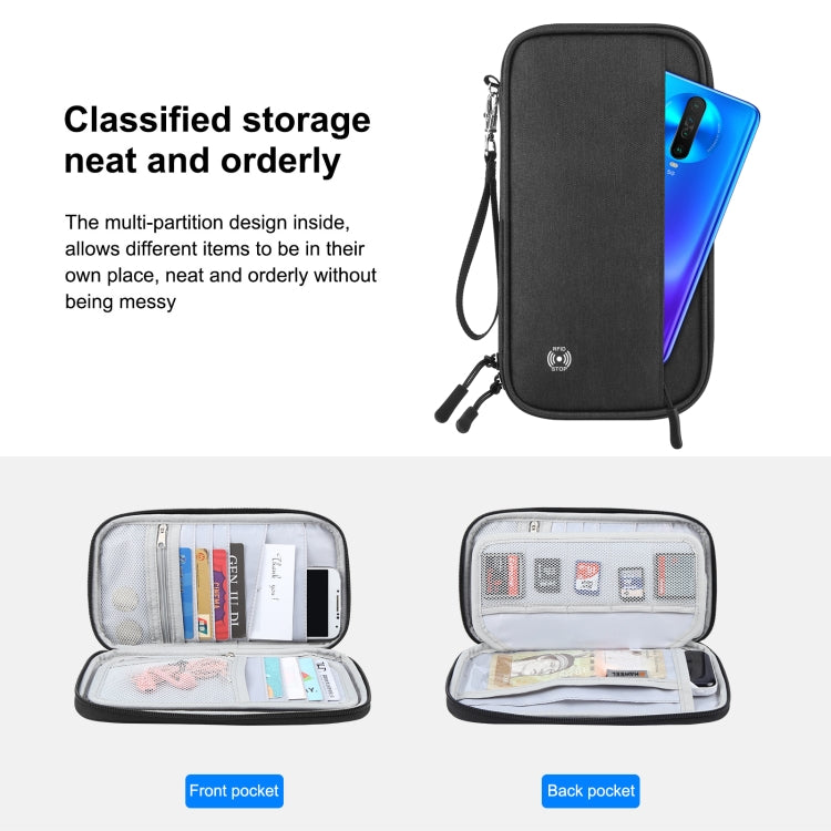HAWEEL Clutch Bag Passport Wallet Document Organizer Credit Cards Case Bag, Clutch Bag