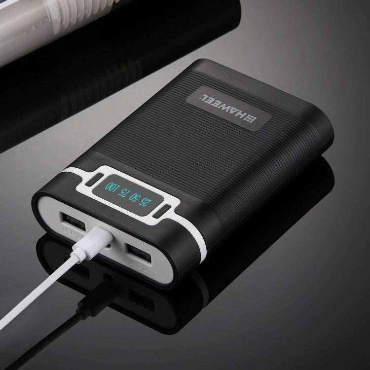 HAWEEL DIY 4 x 18650 Battery (Not Included) 10000mAh Power Bank Shell Box with 2 x USB Output & Display for iPhone, Galaxy, Sony, HTC, Google, Huawei, Xiaomi, Lenovo and other Smartphones, DIY 4 x 18650 10000mAh  Battery (US)                           ...