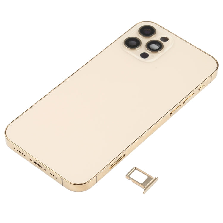 Battery Back Cover (with Side Keys & Card Tray & Power + Volume Flex Cable & Wireless Charging Module) for iPhone 12 Pro, For iPhone 12 Pro