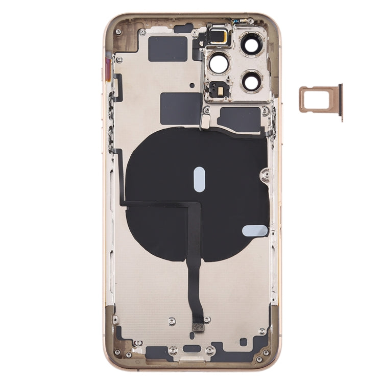 Battery Back Cover (with Side Keys & Card Tray & Power + Volume Flex Cable & Wireless Charging Module) for iPhone 11 Pro, For ip11 Pro, For iPhone11 Pro, For iPhone 11 Pro
