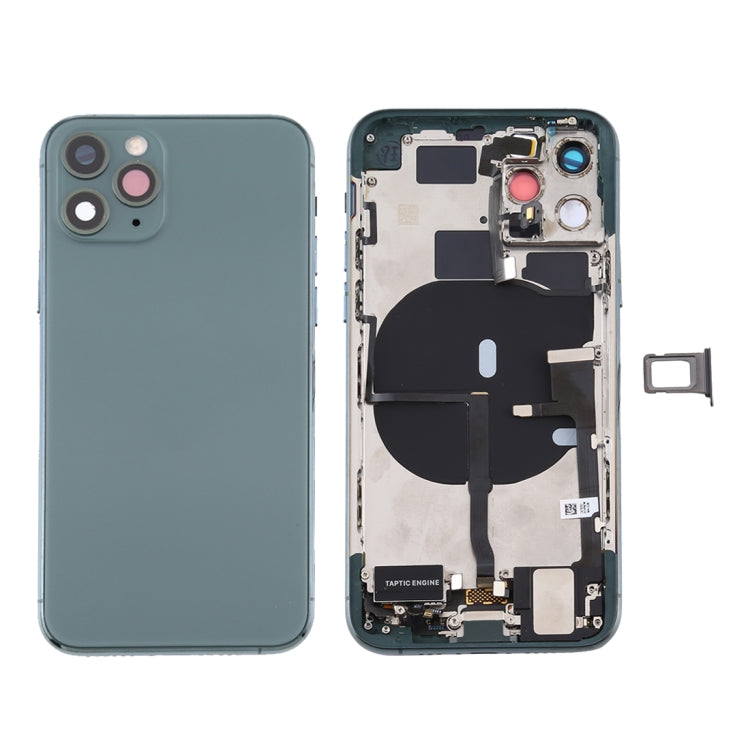 Battery Back Cover Assembly (with Side Keys & Power Button + Volume Button Flex Cable & Wireless Charging Module & Motor & Charging Port & Speaker Ringer Buzzer & Card Tray & Camera Lens Cover) for iPhone 11 Pro Max, For iPhone 11 Pro Max              ...