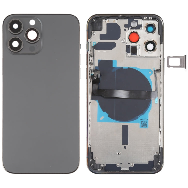 For iPhone 13 Pro Max Battery Back Cover with Side Keys & Card Tray & Power + Volume Flex Cable & Wireless Charging Module, For iPhone 13 Pro Max(Assembly)