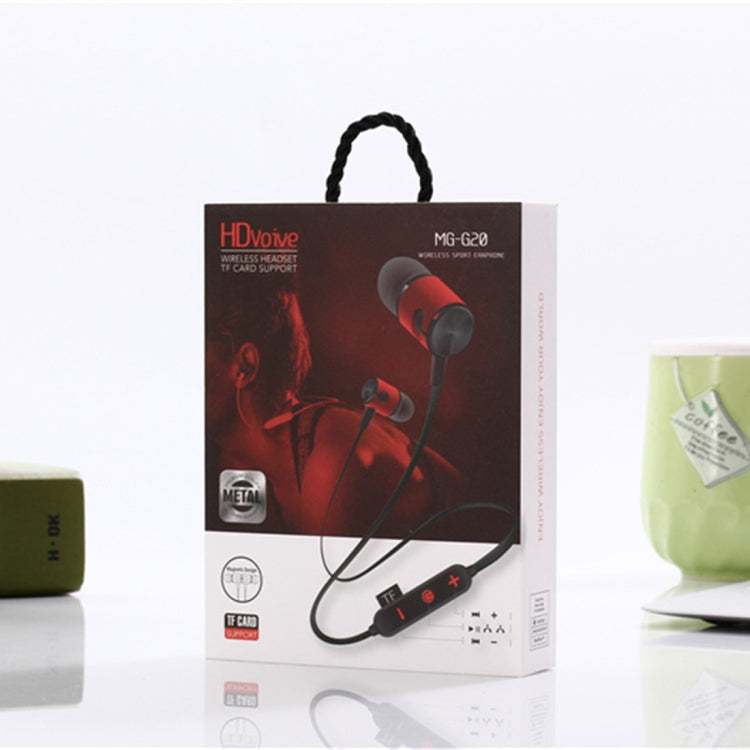 MG-G20 Bluetooth 4.2 Sport Wireless Bluetooth Earphone, Support Card