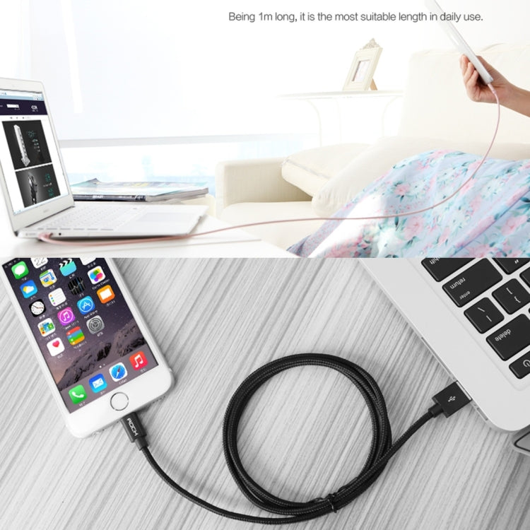 3m 3A Woven Style Metal Head 8 Pin to USB Data / Charger Cable, 3m 8 Pin