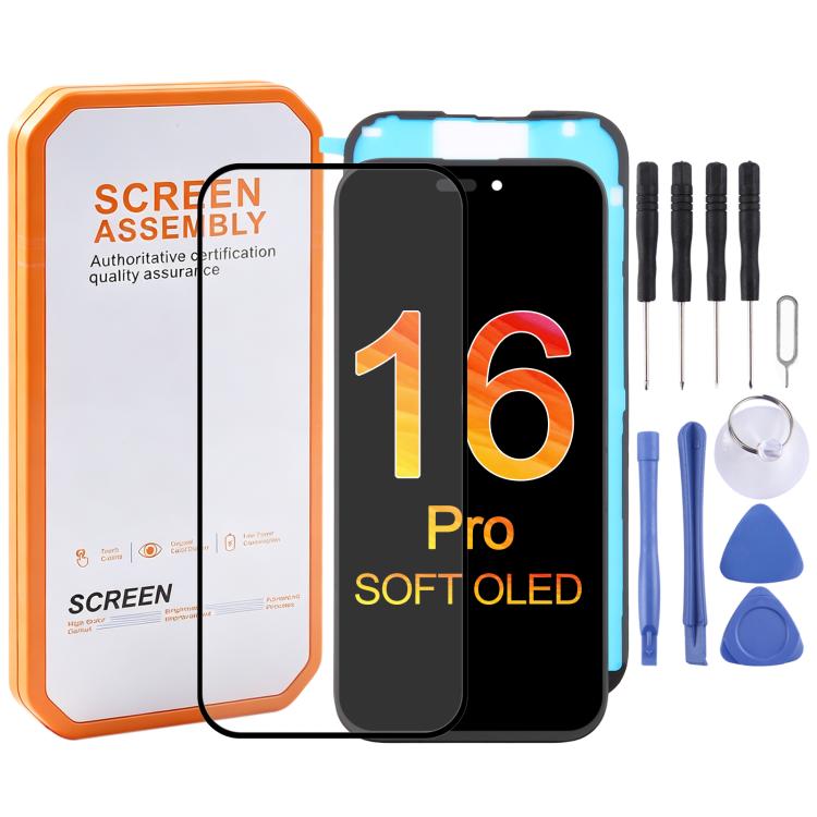 HXL Soft OLED Screen For iPhone 16 Pro, For iPhone 16 Pro