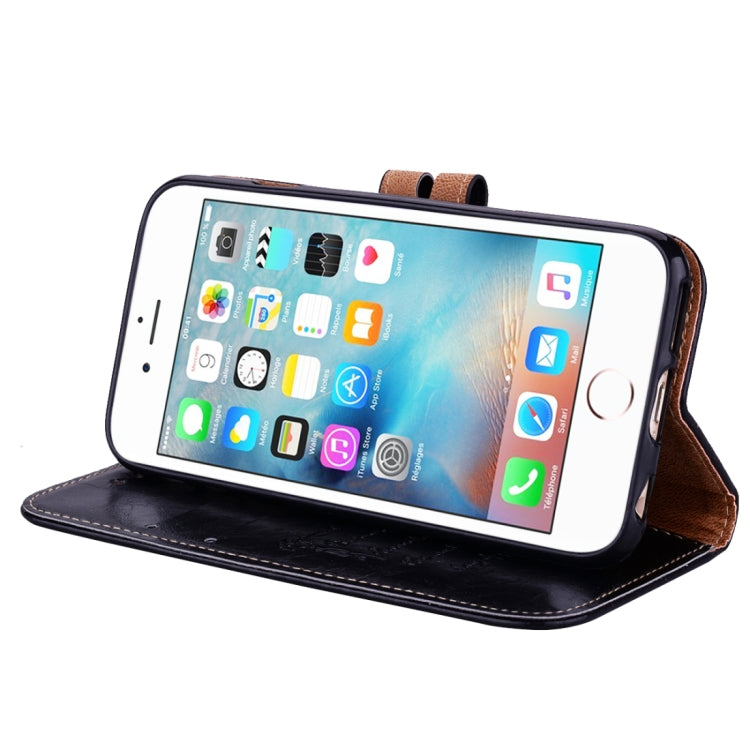 For iPhone 6 Plus & 6s Plus Business Style Oil Wax Texture Horizontal Flip Leather Case with Holder & Card Slots & Wallet, For iPhone 6P & 6sP