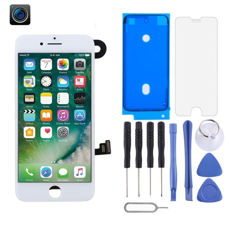 LCD Screen include Front Camera for iPhone 7, i7 White with Camera