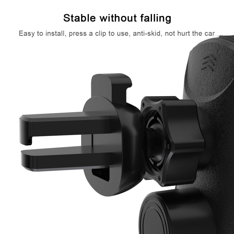 Q2 15W Universal Rotation Infrared Induction Magnetic Car Wireless Charging Mobile Phone Holder with Micro USB + 8 Pin + Type-C / USB-C Magnetic Connector, Q2 Black, Q2 Red, Q2 Silver