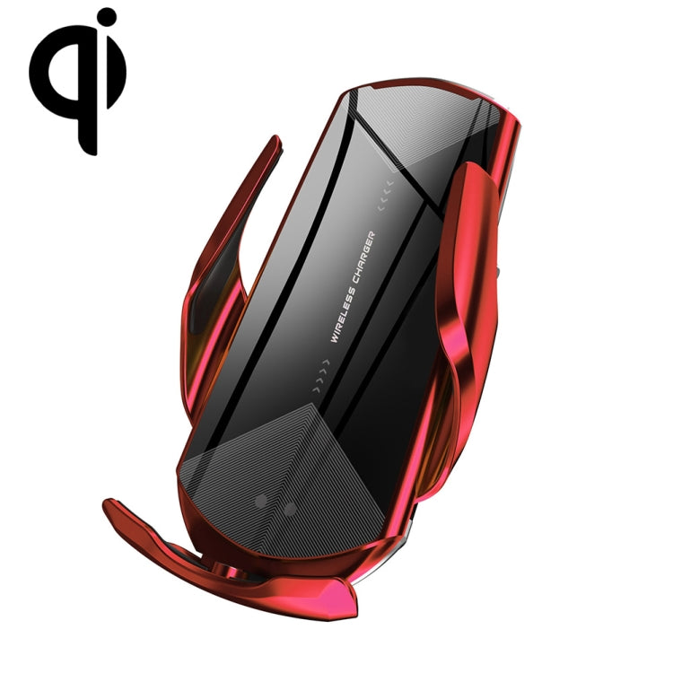 Q2 15W Universal Rotation Infrared Induction Magnetic Car Wireless Charging Mobile Phone Holder with Micro USB + 8 Pin + Type-C / USB-C Magnetic Connector, Q2 Black, Q2 Red, Q2 Silver
