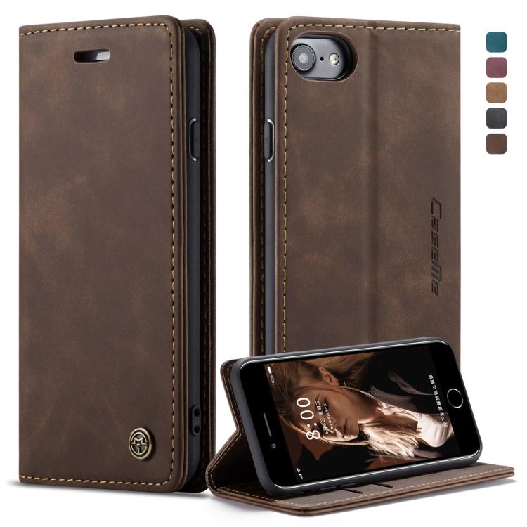 CaseMe-013 Multifunctional Retro Frosted Horizontal Flip Leather Case for iPhone 7 / 8, with Card Slot & Holder & Wallet, For iPhone 7 / 8