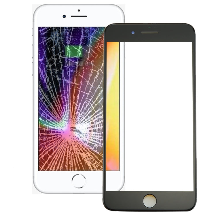 for iPhone 8 Plus Front Screen Outer Glass Lens with Front LCD Screen Bezel Frame, For iPhone 8 Plus (Frame)