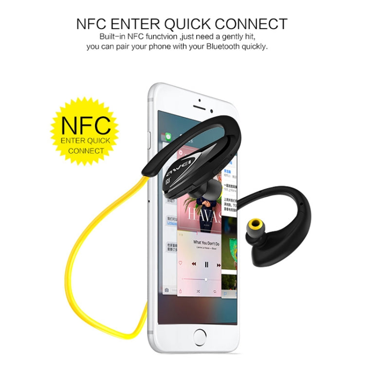 AWEI A880BL Waterproof Sports Bluetooth CSR4.1 Earphone Wireless Stereo Headset With NFC Function, A880BL
