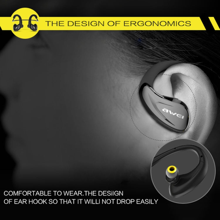AWEI A880BL Waterproof Sports Bluetooth CSR4.1 Earphone Wireless Stereo Headset With NFC Function, A880BL